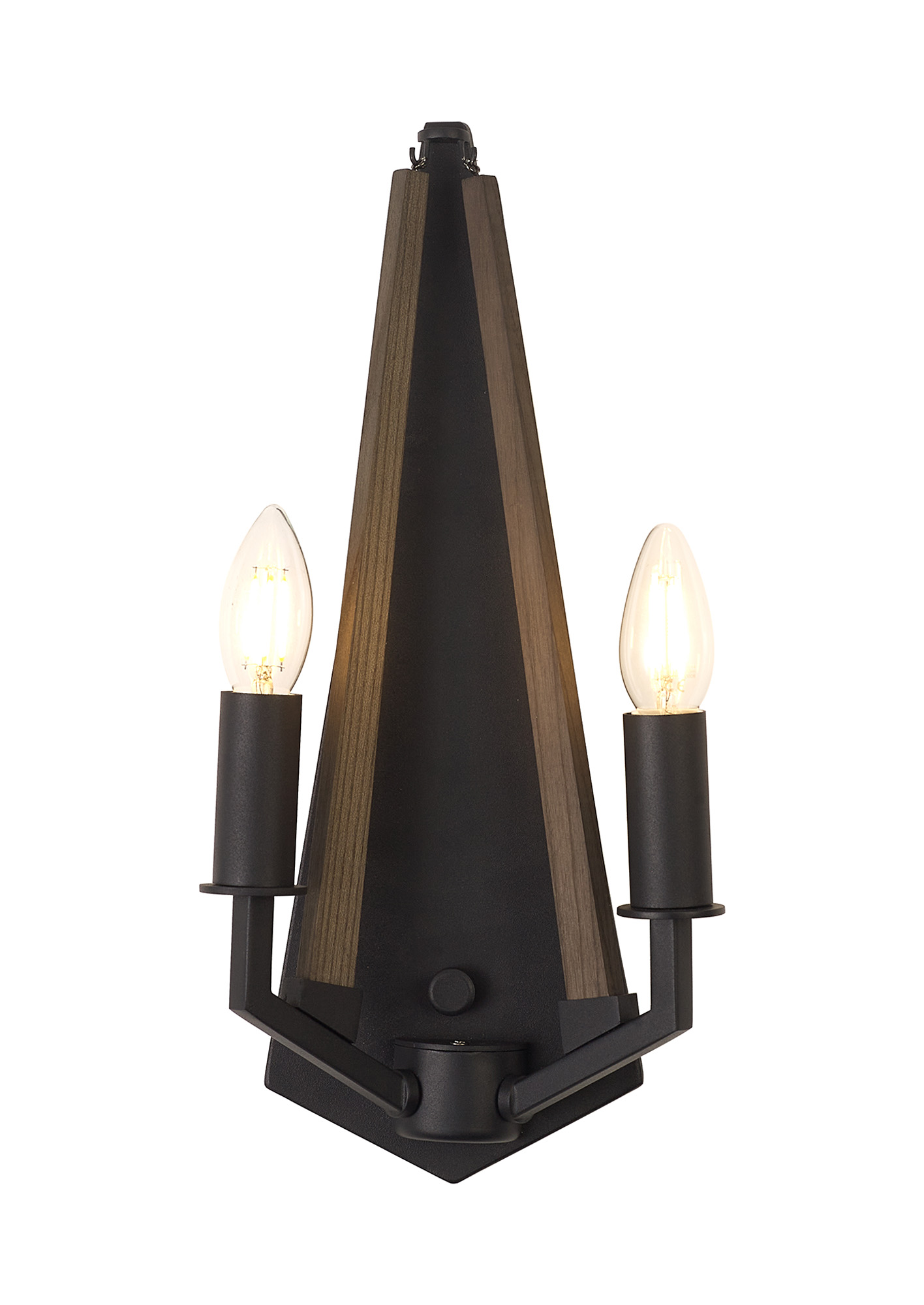 IL32680  Hilton Wall Lamp 2 Light Satin Black